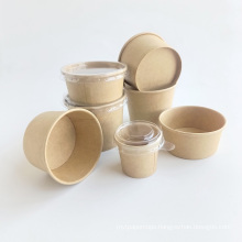 Kraft Paper Sauce Cups With PET Lid